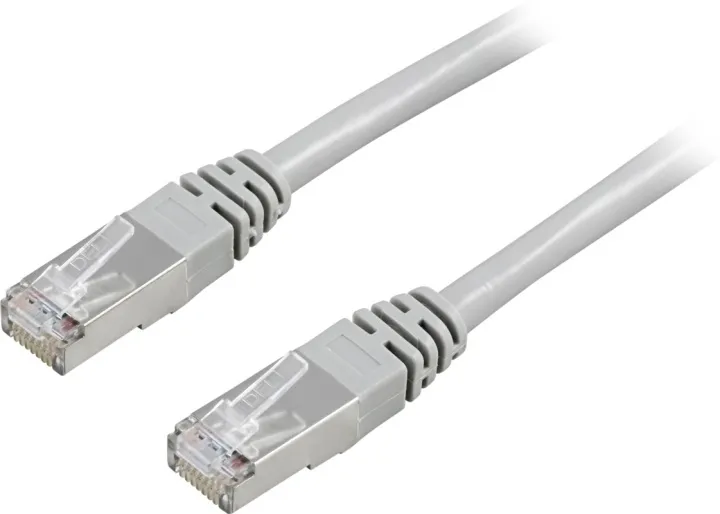 DELTACO F/UTP, Cat5e patchkabel, 50m, grå
