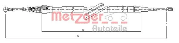Handbromsvajer METZGER 10.7506