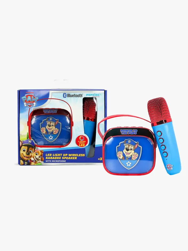 PAW PATROL Karaokehögtalare med Mikrofon Paw Patrol Popsing LED