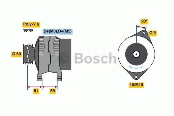 Generator BOSCH 0 986 080 030