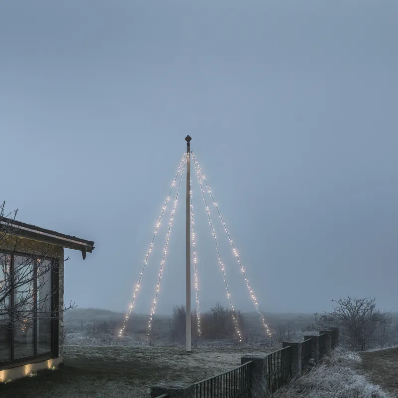 Konstsmide 4782-137 Flaggstångsslinga frostad, 5 m Varmvita