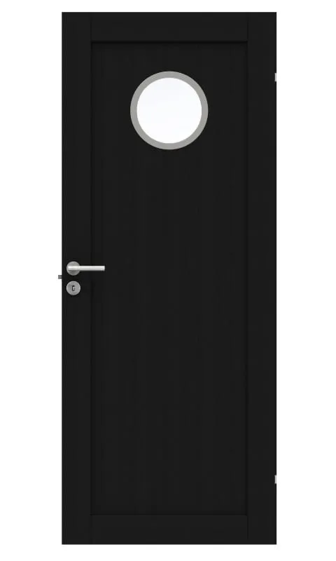 SPEGELDÖRR UNIQUE 01L GWA 130 SVART EK 09X21 KLARGLAS | Beijerbygg Byggmaterial