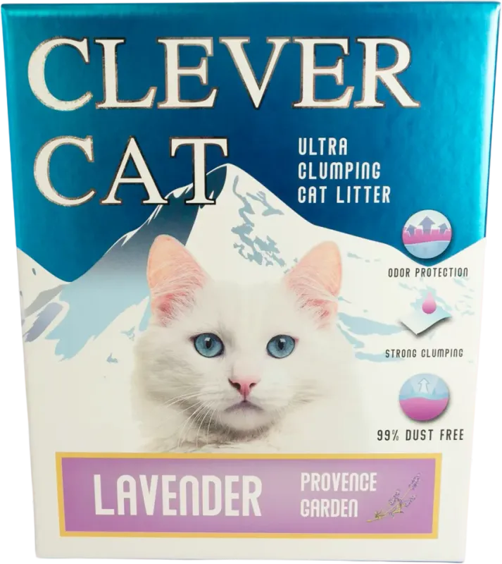 Clever Cat Premium Kattsand Lavendel 6L