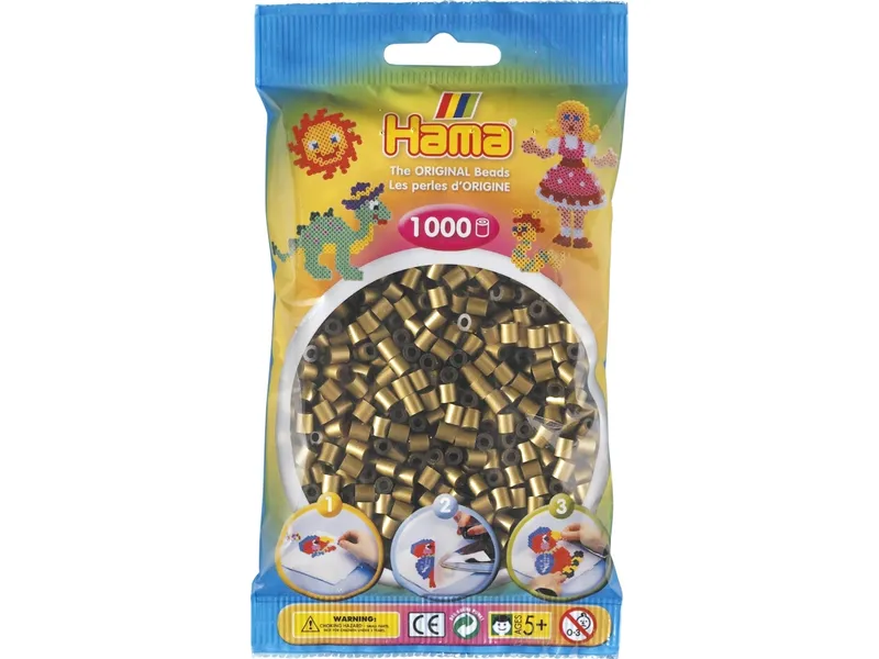 Hama Beads 207-63, brons, Tubpärla, 1000 styck