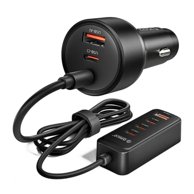 ORICO ChargeClip 108W Car Charger 2x USB-A + 4x USB-C with Clip - Black
