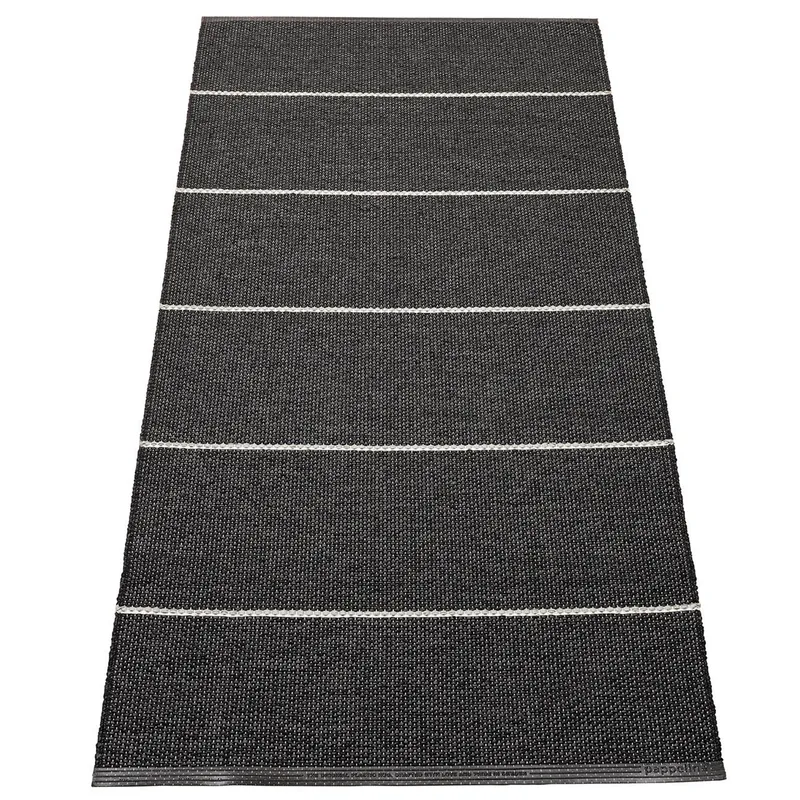 Pappelina, Lea matta Black/Misty Mint/Vanilla 70 x 150 cm