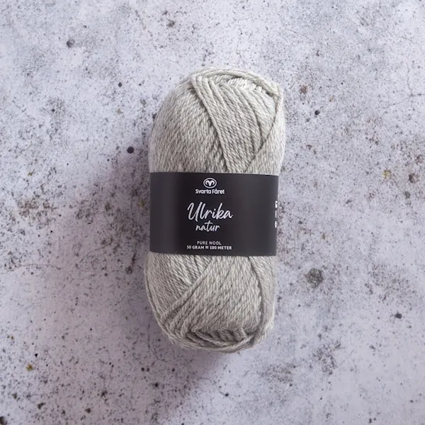 Ulrika Natur Ullgarn 50 g Stone Nature (01) Svarta Fåret