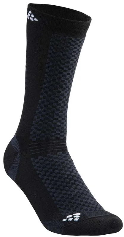 Craft Warm Mid 2-Pack Sock Black/White (#3899)