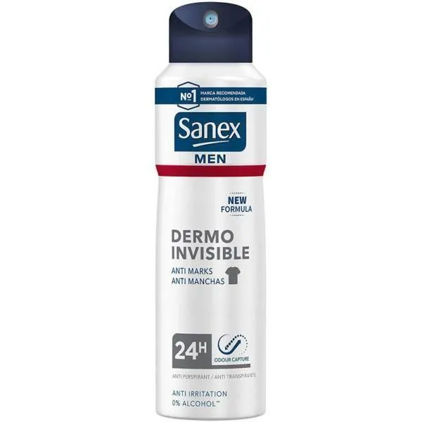 Deodorant Sanex Men Dermo Invisible Vapo 200 ml Unisex