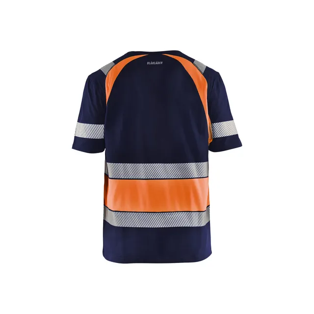 T-SHIRT 3421 1030 MARINBLÅ VARSELORANGE L | Beijerbygg Byggmaterial