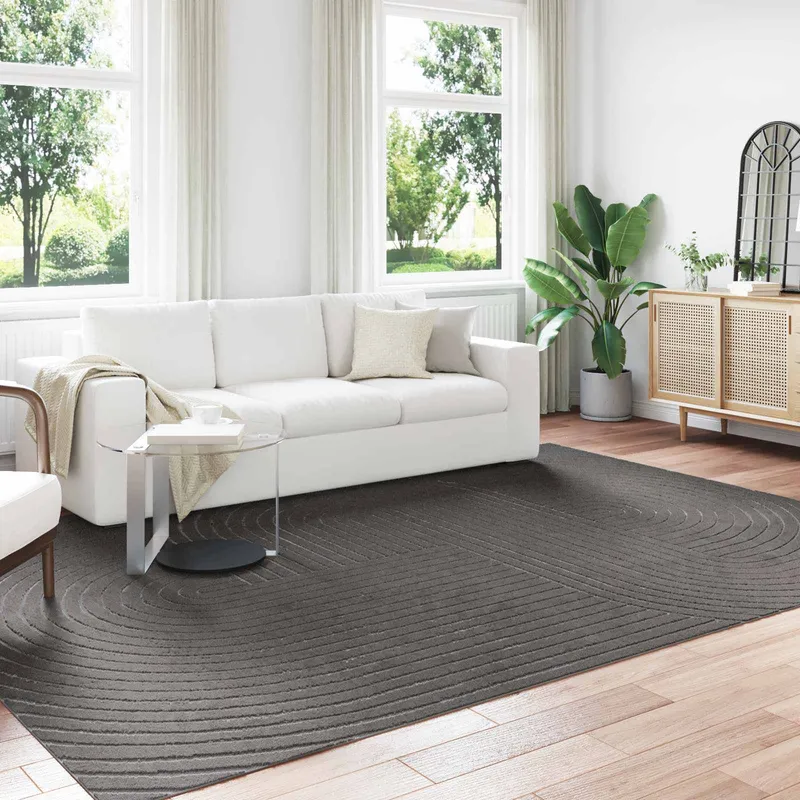 vidaXL Inomhus och utomhus matta PALMERAS Antracit 240 x 340 cm