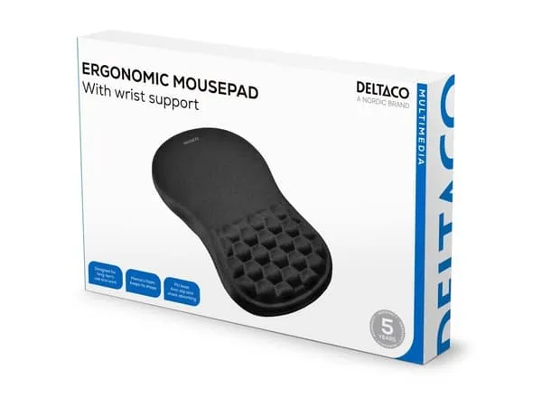 Deltaco Ergonomic Mousepad with Wrist Support