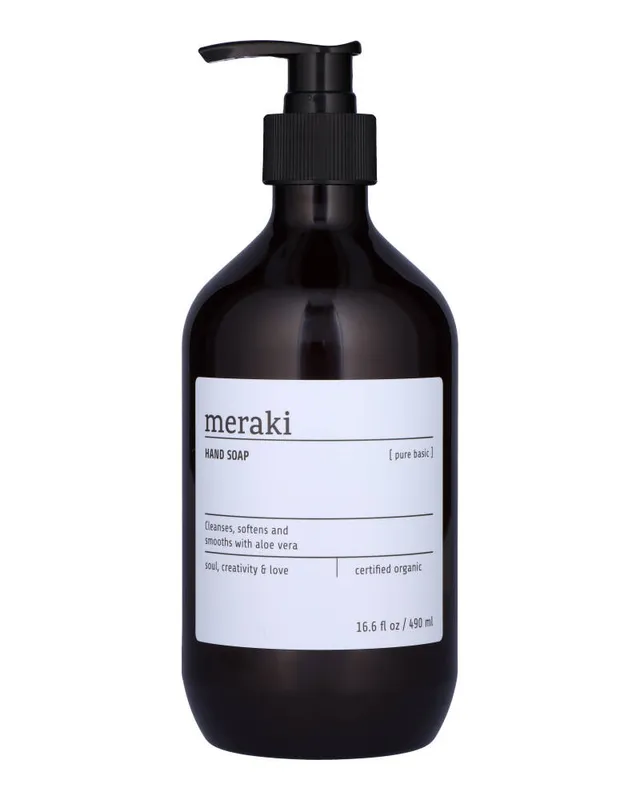 Meraki Pure Basic Handtvål Parfymfri 490 Ml, Brun