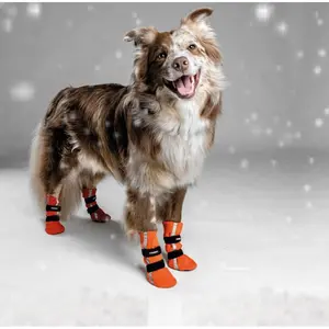 Halla Reflective Booties Hundsko 4-pack - XXS / Orange