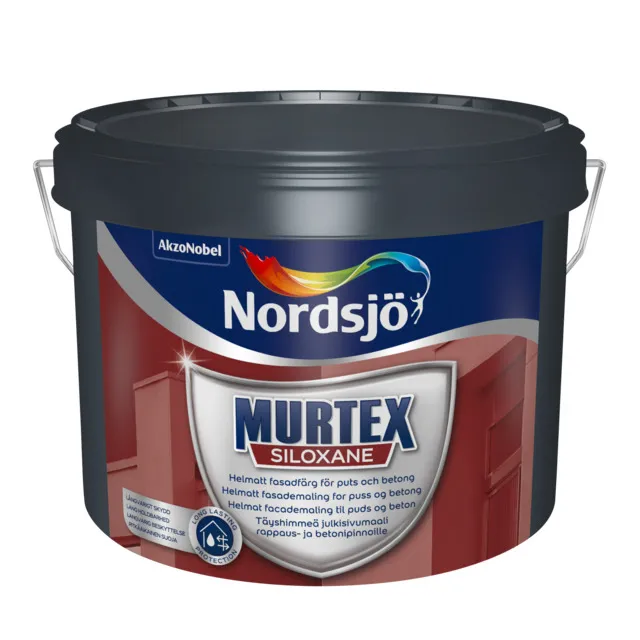 PUTSFASADFÄRG MURTEX SILOXANE BW NORDSJÖ UTOMHUS 10L 62623 | Beijerbygg Byggmaterial