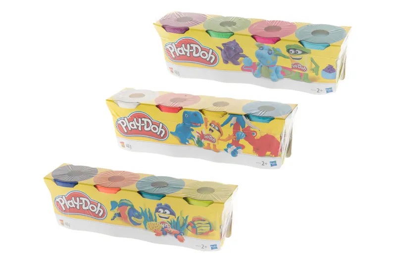 Play-Doh 4-pack lera (varierande färger)