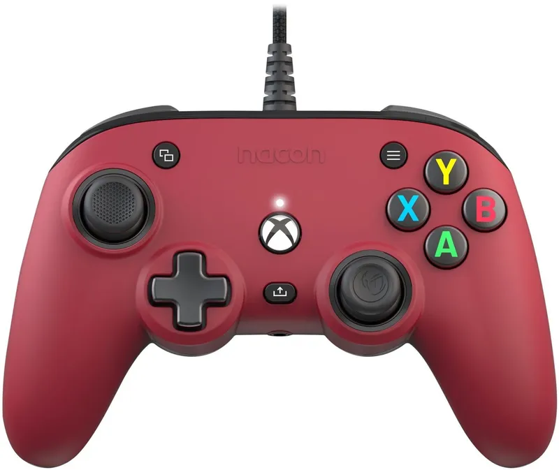 NACON Official Wired Pro Compact Controller – Red – Wired Controller – Microsoft Xbox Series S