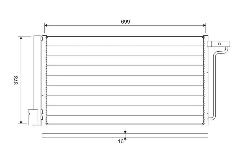 Kondensor, klimatanläggning VALEO 822727