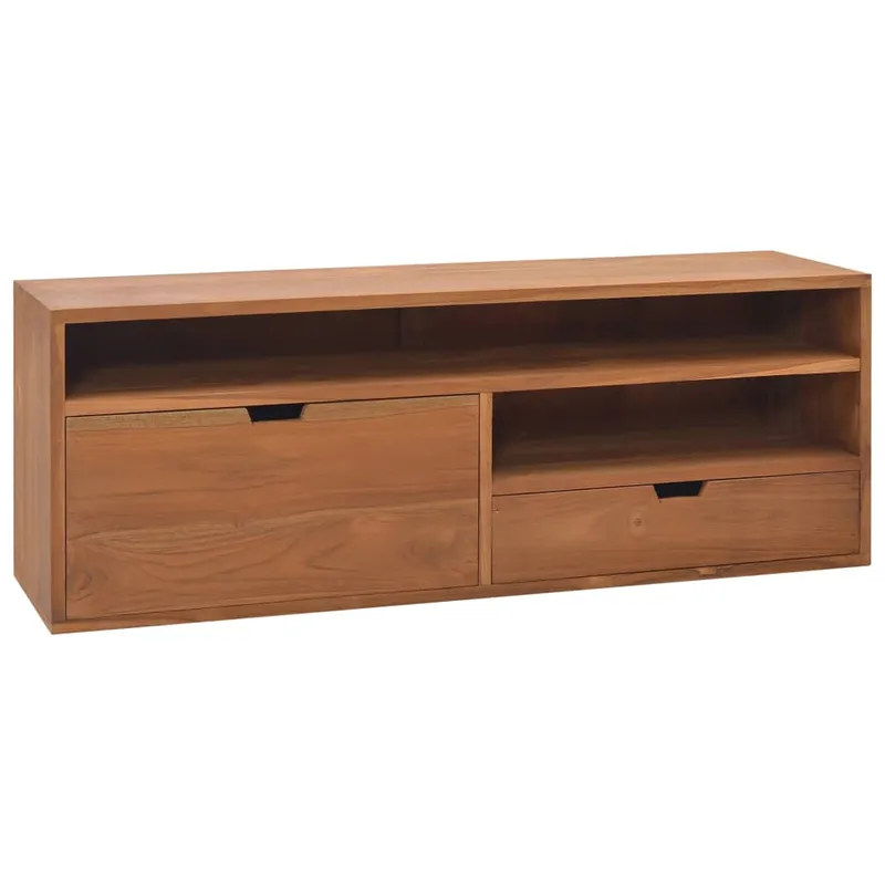vidaXL TV-bänk 110x30x40 cm massiv teak
