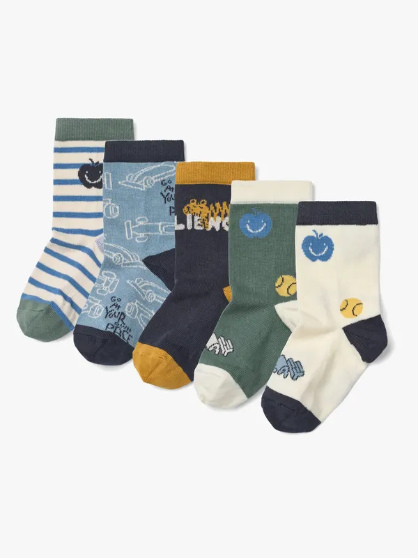 LIEWOOD Silas Strumpor 5-Pack, Play Mix, 25-28