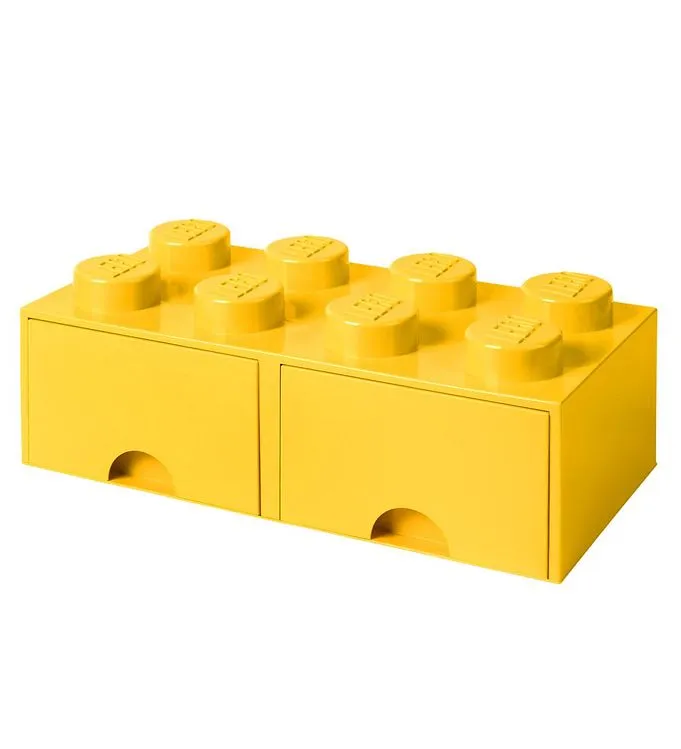 LEGO® Storage Förvaringslåda - 8 Knoppar - 50x25x18 - Gul