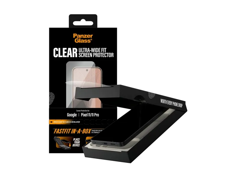 PanzerGlass Screen Protector Google Pixel 11 | Pixel 11 Pro | Ultra- Wide Fit w. FASTFIT IN-A-BOX