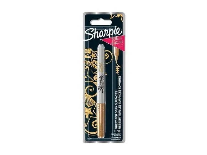 Sharpie Metallic permanent märkpenna | Fin spets | Guld | 1 stycken