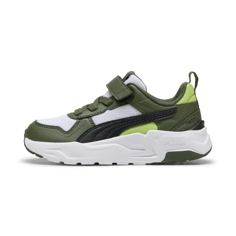 Puma Trinity 2 LT AC+ PS Sneakers, White/Moss Veil, 31