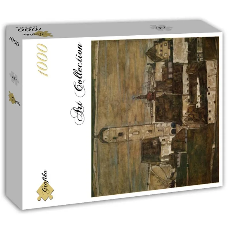 Art Pussel – E.Schiele: Sten vid Donau II 1000 bitar