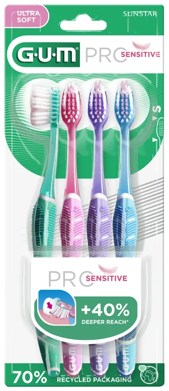 GUM Pro Sensitive Ultra Soft tandborste 4 st