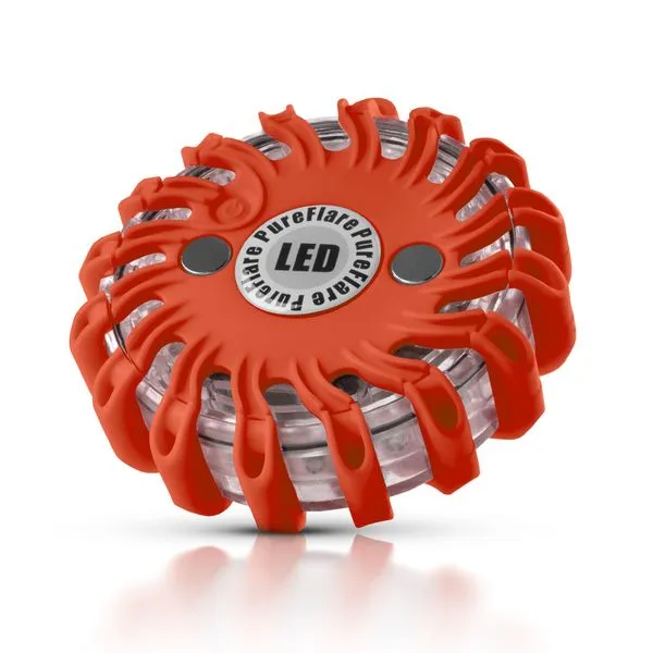 Varningspuck LED PUREFLARE - Röd / Laddbar