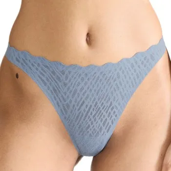 Sloggi Trosor ZERO Feel Bliss String Brief Blå/Grå Large Dam