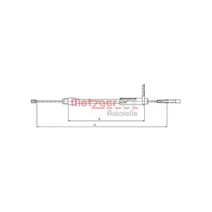 Handbromsvajer METZGER 10.9434