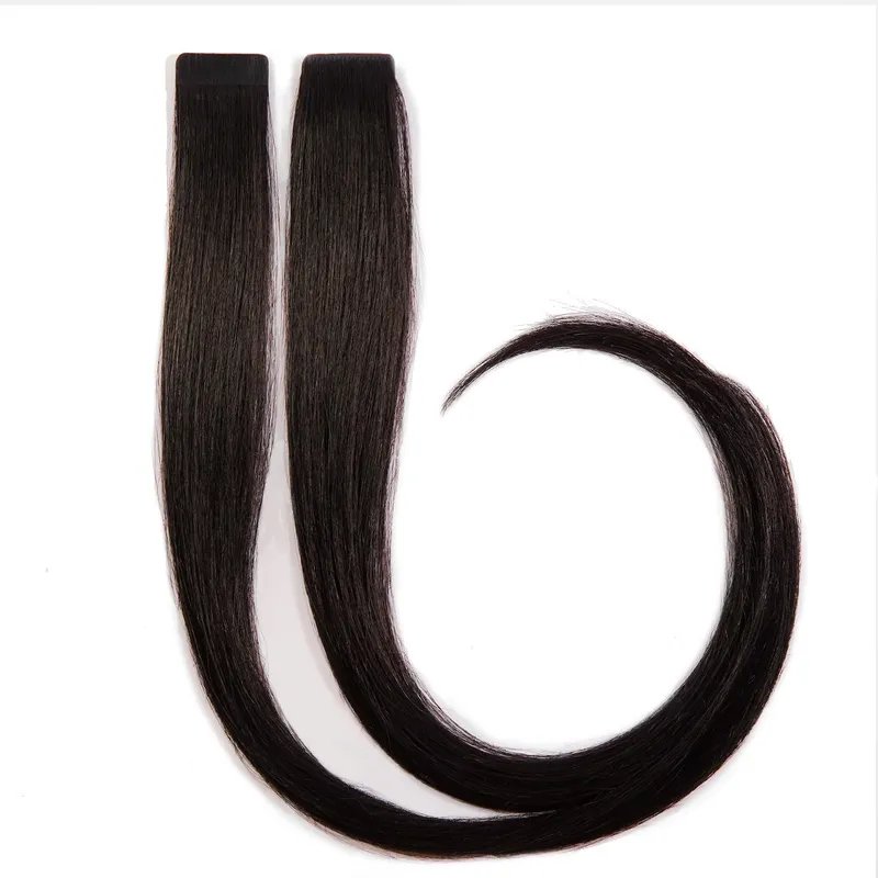 Rapunzel of Sweden Premium Tape Extensions Straight / Mixed Tapes 3 cm / 8 pieces 50 cm 1.2 Black Brown