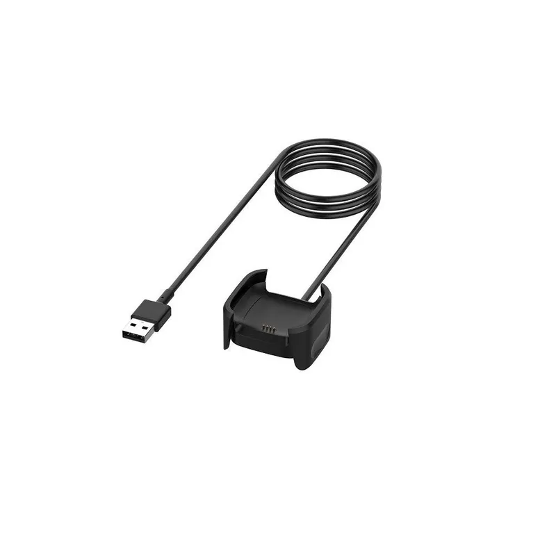 1m USB Laddkabel Strömladdarsladd För Fitbit Versa 2 Smart Watch Svart