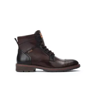Pikolinos för män. M2M-8156C1 York Ankle Boots i läder brun (40), Hud, Karta, Zip, Casual