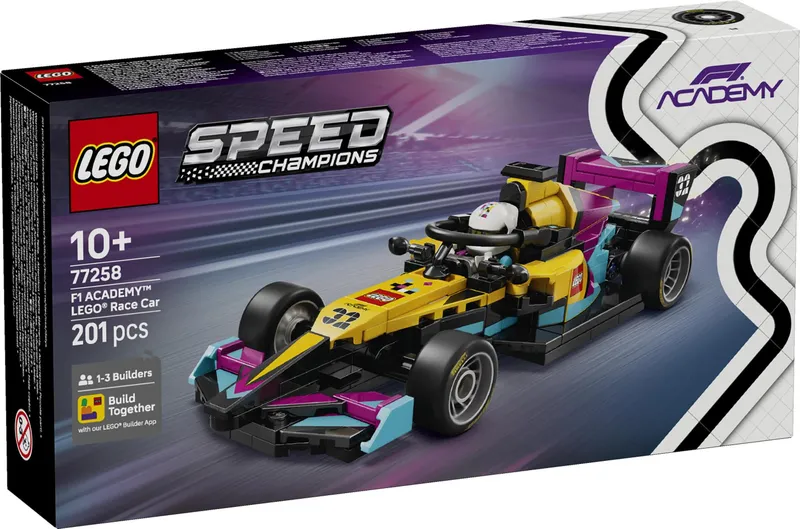 LEGO Speed Champions 77258 F1 ACADEMY racerbilbyggset, 201 delar