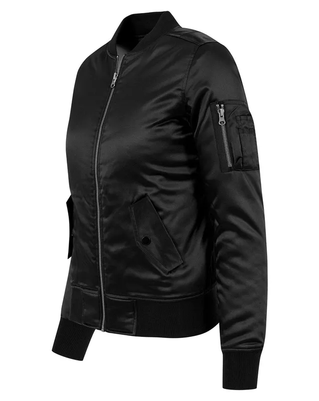 Urban Classics Bomberjakke i Satin Svart