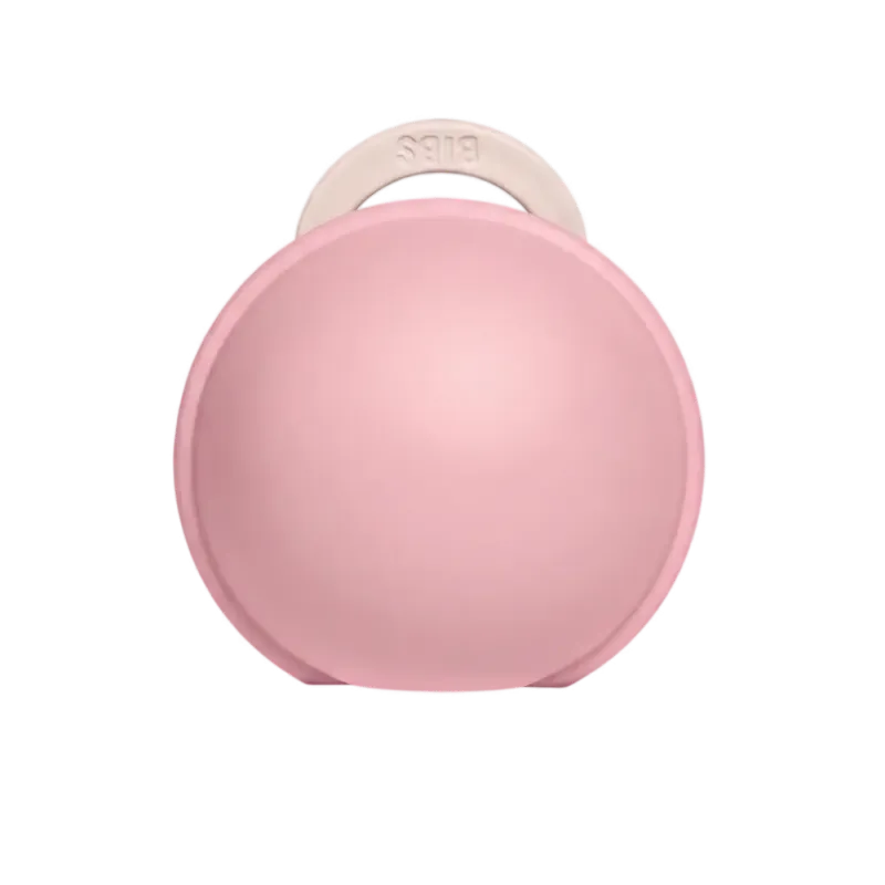 BIBS Colour Pacifier Round Latex Size 2 Petal & Pacifier Case Mini Baby Pink