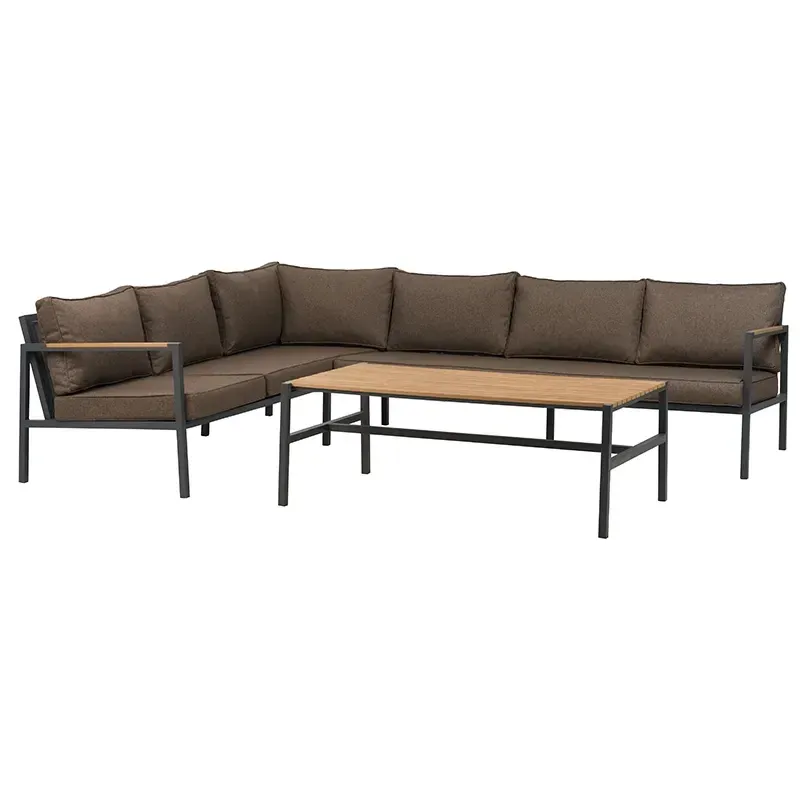 Brafab, Cap hörnsoffa Stor Anthracite / Brown