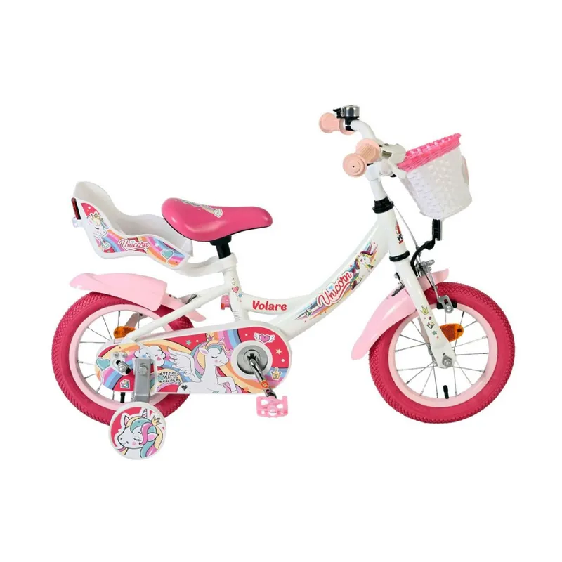 Unicorn cykel12 tommer hvid Børnecykel 612732