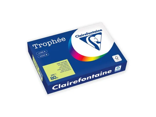 Färgat papper Trophée A4 80g 1775 naturgrön (500 ark)