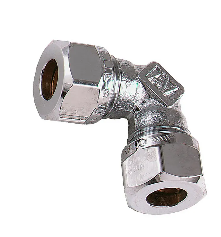 Vatette FG034110020 Vinkelkoppling 90°, förkromad 22 mm