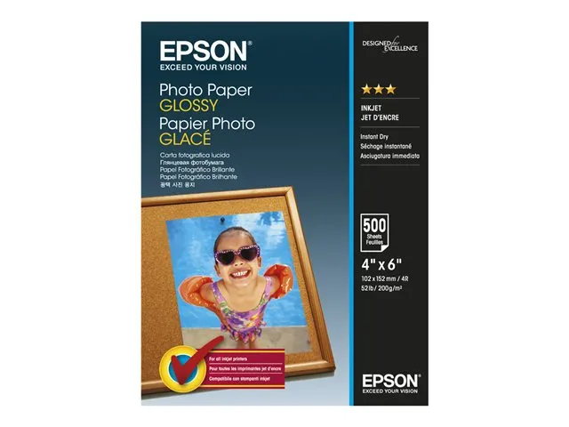 Epson Photo Paper Glossy - 10x15cm - 500 sheets