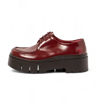 Art för kvinnor. 117641167003_008 Läderskor 1764 Leeds vinröd (38), Hud, 3 till 5 cm, Nyckelband, Casual, Bordeaux