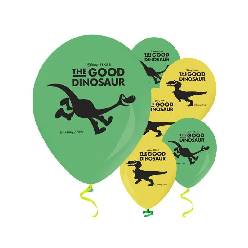 Ballonger Den Gode Dinosaurien Gult Grönt Latex Disney-motiv Barnkalas Dekoration 28 cm 8-pack