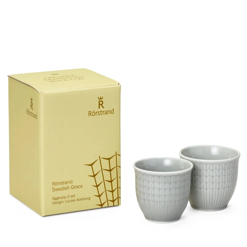Rörstrand Swedish Grace äggkopp 2-pack Dimma