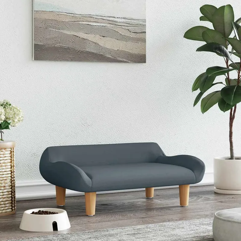 vidaXL Hundbädd mörkgrå 70x40x24 cm tyg