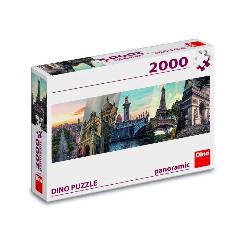 Dino Panoramapussel – Pariskollage 2000 bitar