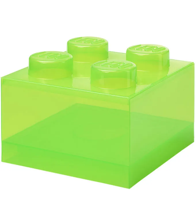LEGO® Storage Förvaringslåda - 4 Knoppar - Translucent Light Gr